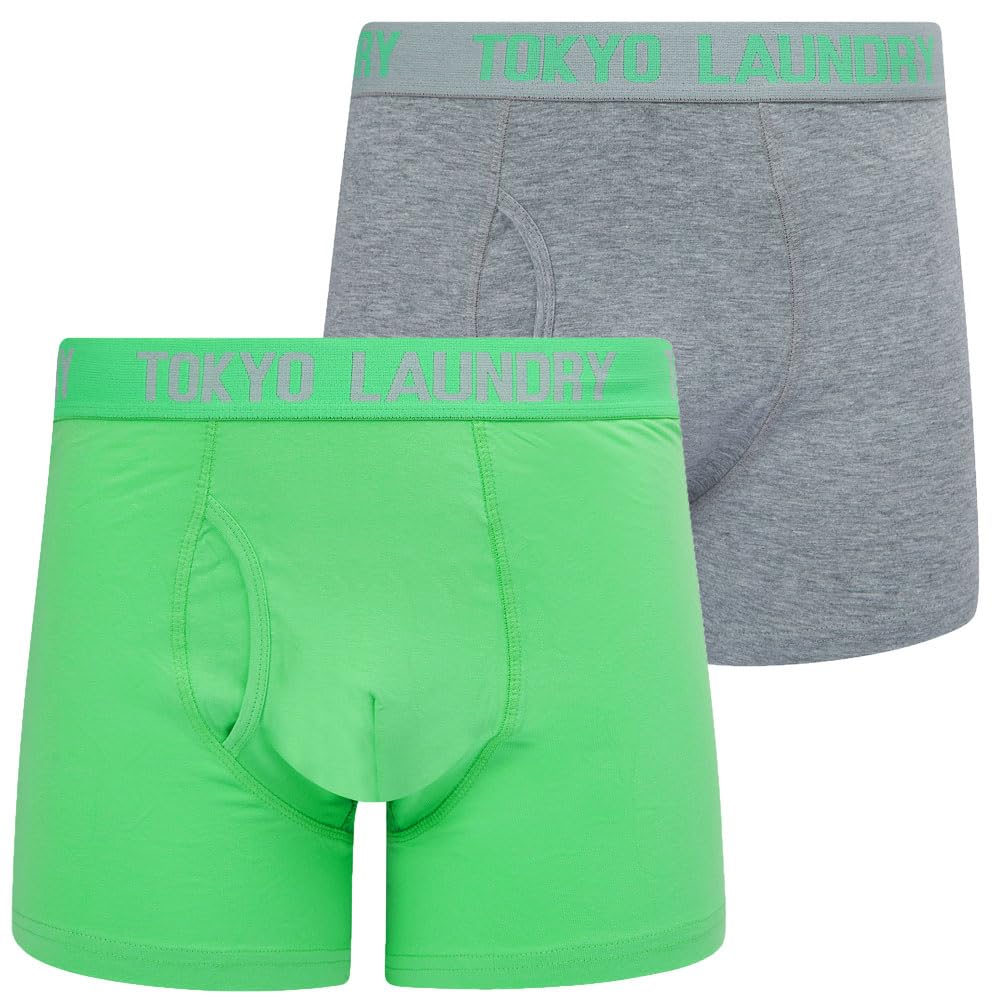 Tokyo Laundry Men's 2 Pack Gift Box Stretch Cotton Boxer Shorts Set