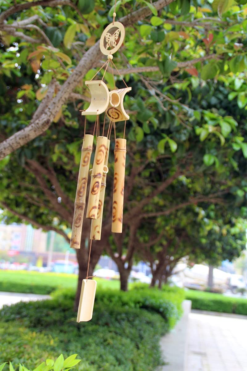 JYDQM Bamboo Wind Chimes Regali commemorativi - Camino a Vento in Legno - Grande Coperta in Legno all'aperto - Chimenti a Vento per Giardino, yark, Patio e Arredamento per la casa (Color : A)