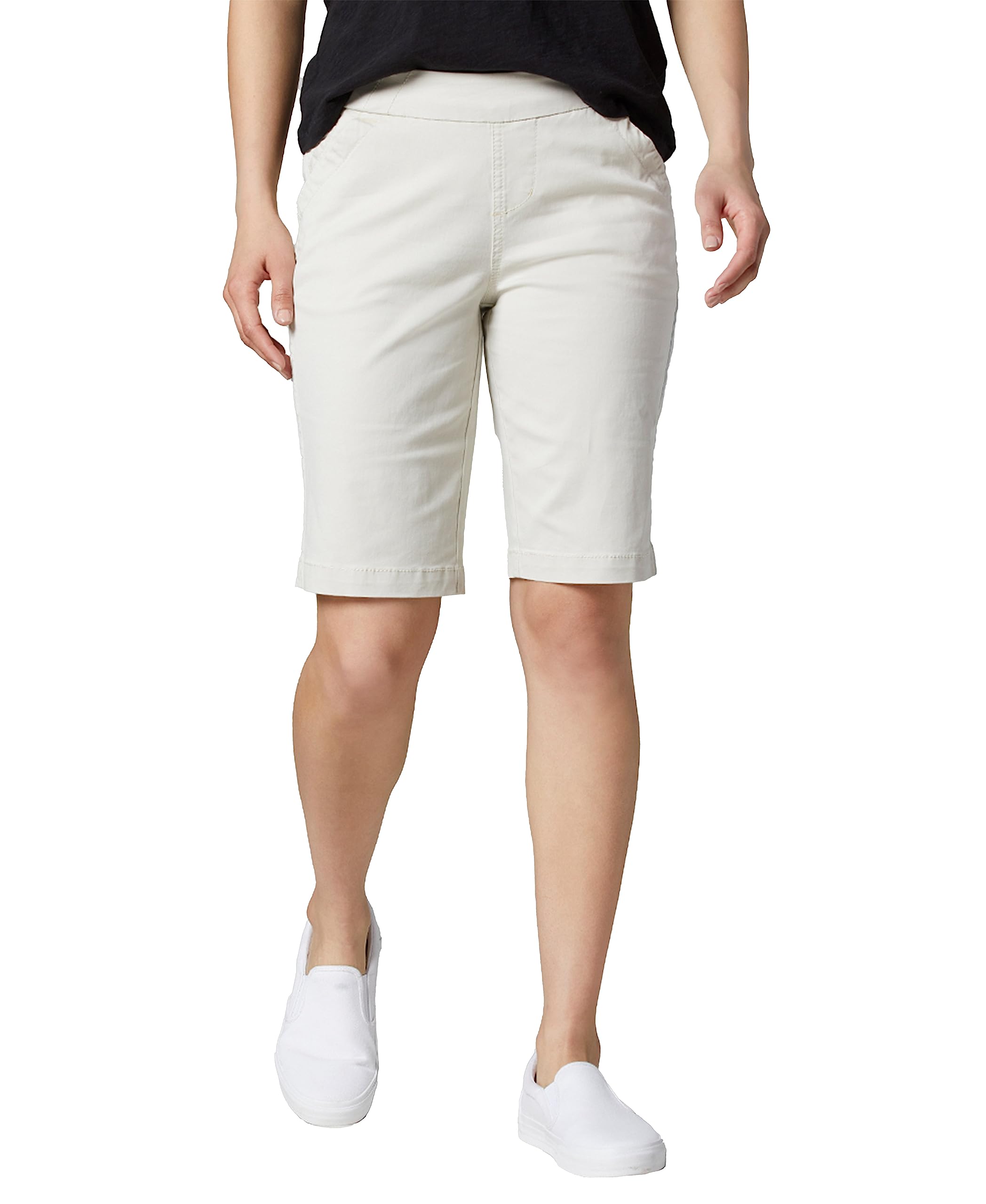 Jag Jeans Women's Stone Gracie Pull On Bermuda Short Bermuda Shorts - Grey - Small