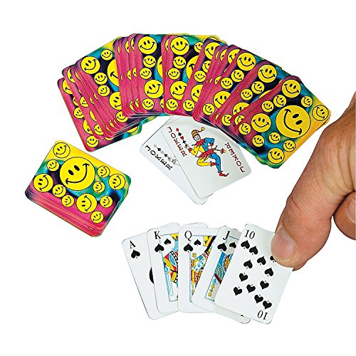 Mini Barajas de Cartas Smiley para Niños - 12 Barajas