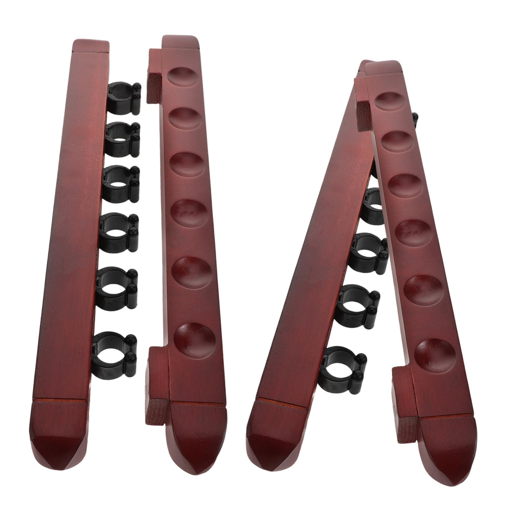 Kisangel Lot De 2 Supports De Queues De Billard en Bois Support De Rangement pour Queues De Billard À 6 Emplacements pour Salle De Jeux