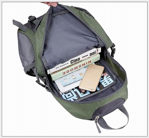 Miniatura 8 de Mochila de senderismo de 35 L, impermeable, ligera, mochila de senderismo al aire libre, mochilas de viaje para hombres y mujeres, Rojo -, Mochilas