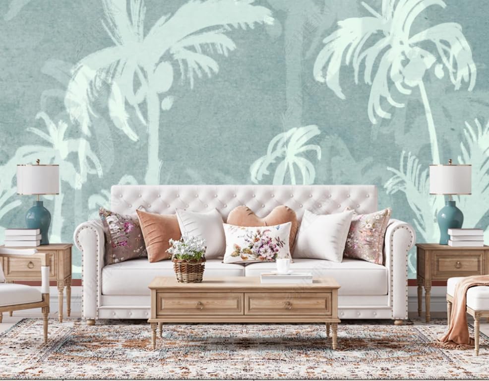 Poster géant mural plantes tropicales papier peint intissé haut de gamme