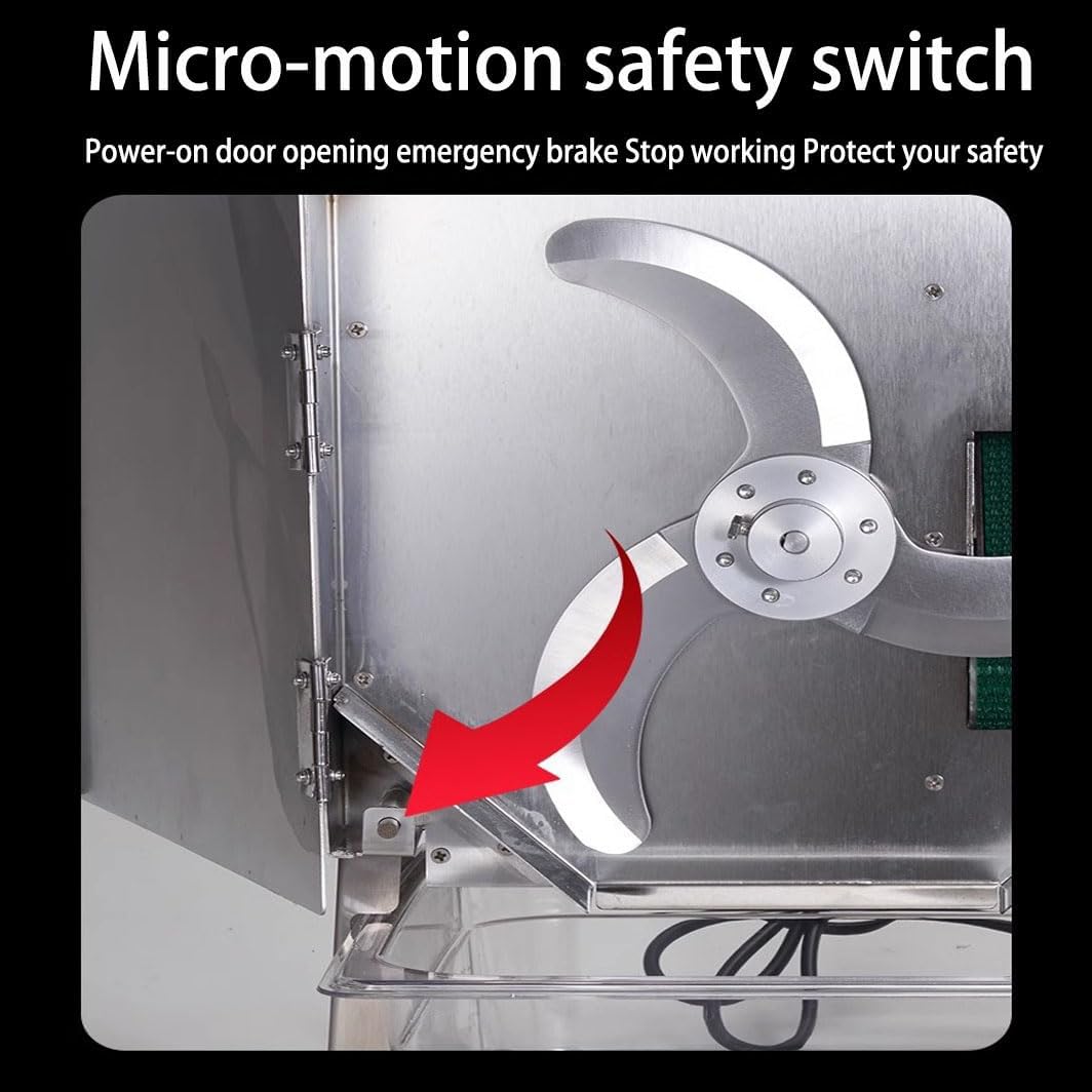 Electric Vegetable Cutter Commercial Vegetable Chopper Speed 700r/min Stainless steel body Thickness Adjustable 110volt for Home & Restaurant