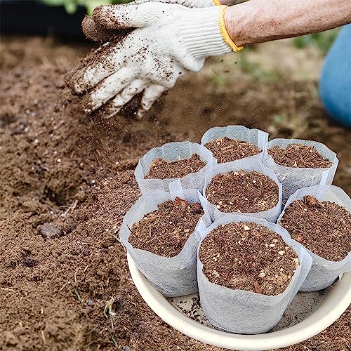 Belit Sacos de cultivo de berçário, 100 peças de vasos de mudas de tecido, bolsa não tecida para jar