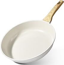 GiPP セラミックコーティング フライパン 30cm IH・ガス火対応 フッ素不使用 焦げ付かないフライパン 耐熱ハンドル付き 体に害のない お手入れ簡単 食洗機対応 PFOA PFOS フリー【一年保証】ホワイト