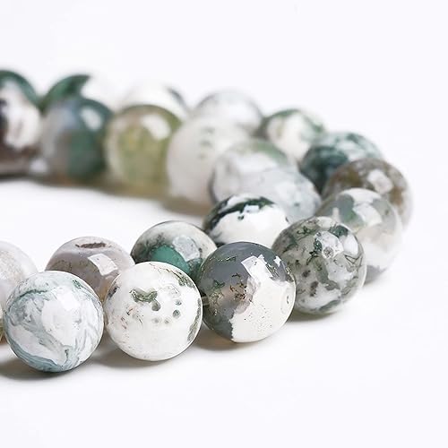 88 cuentas sueltas de ágata de hoja de árbol de piedra natural de 0.157 pulgadas para hacer joyas, pulseras y collares