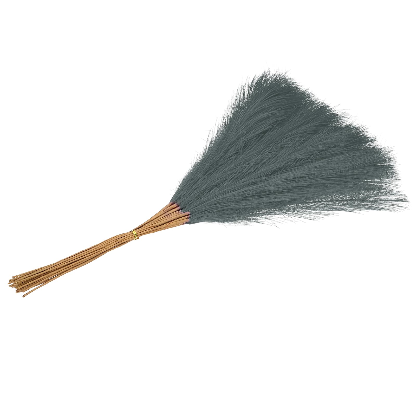 PATIKIL 24in Pampas Decor, 50pcs Artificial Pampas Bulk Fluffy Faux Grass Small Dried for Home Boho Decor Vase Wedding Wall Ground Gray - Image 4