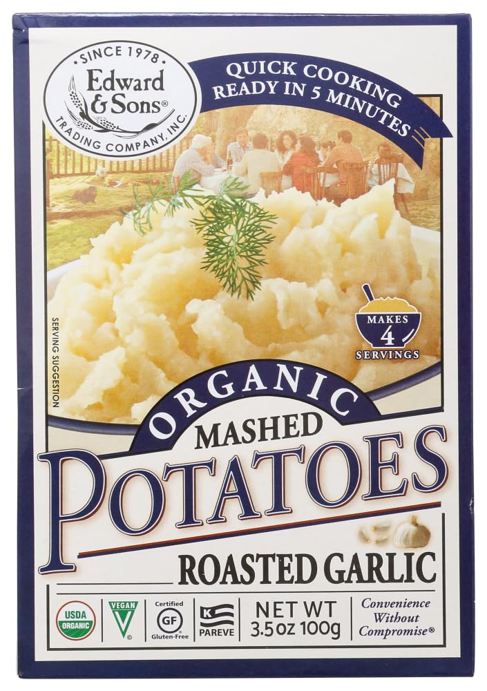 Edward & Sons Organic Mashed Potatoes Roasted Garlic - 3.5 oz
