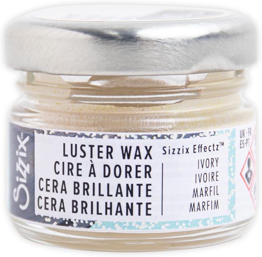 Sizzix Effectz Luster Ivory 20ml | 666173 | Metallic Wax for Papercraft, Scrapbooking, Cardmaking, One Size