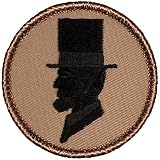Abe Lincoln Patrol Patch - 2' Diameter Round Embroidered Patch (Sew-on)