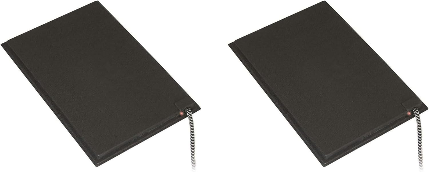 Farm Innovators 100W 24 x 29 in Plastic Heated Pet Mat with Fleece Cover and Heavy Duty Anti Chew Cord Protector for Dogs, Cats, and More, 2 Pack