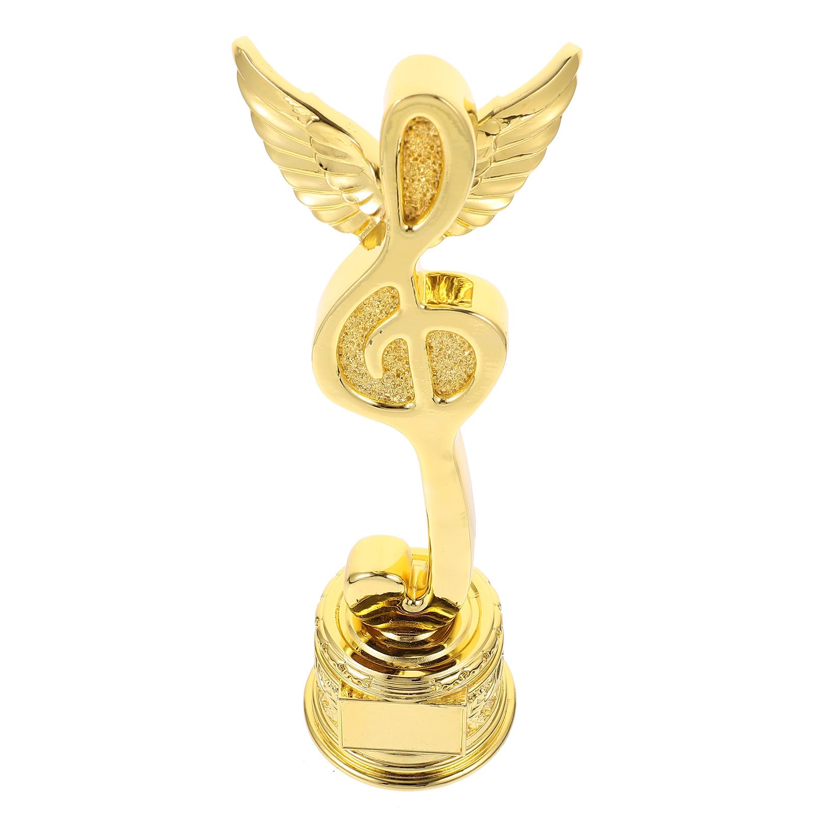 Homoyoyo Trofeo de Música de Resina Dorado para Concurso de Canto 1pieza