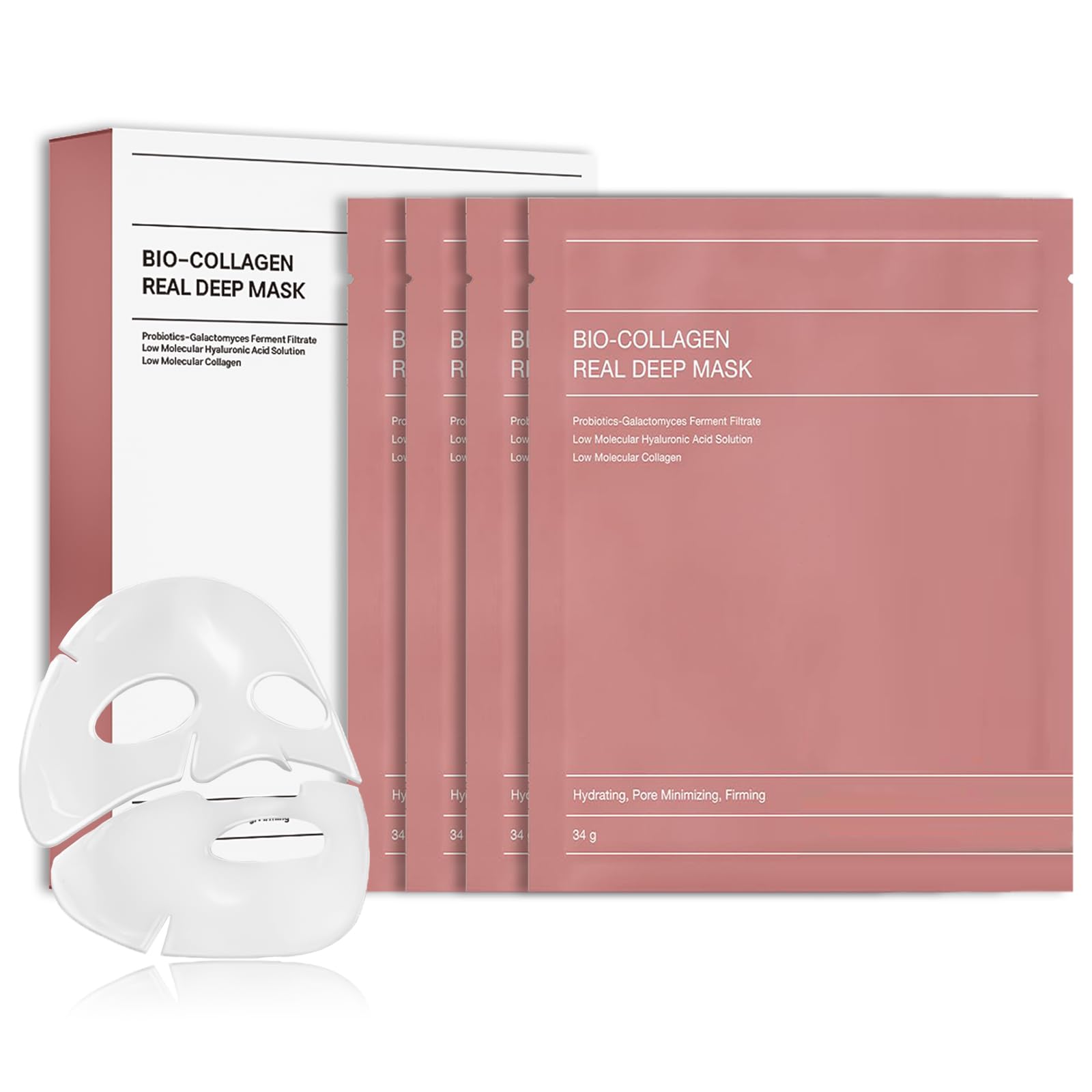 Bio Collagen Face Mask Overnight, Korean Glass Skin Collagen Real Deep Face Masks Skincare, Korean Skincare, Fights Wrinkles
