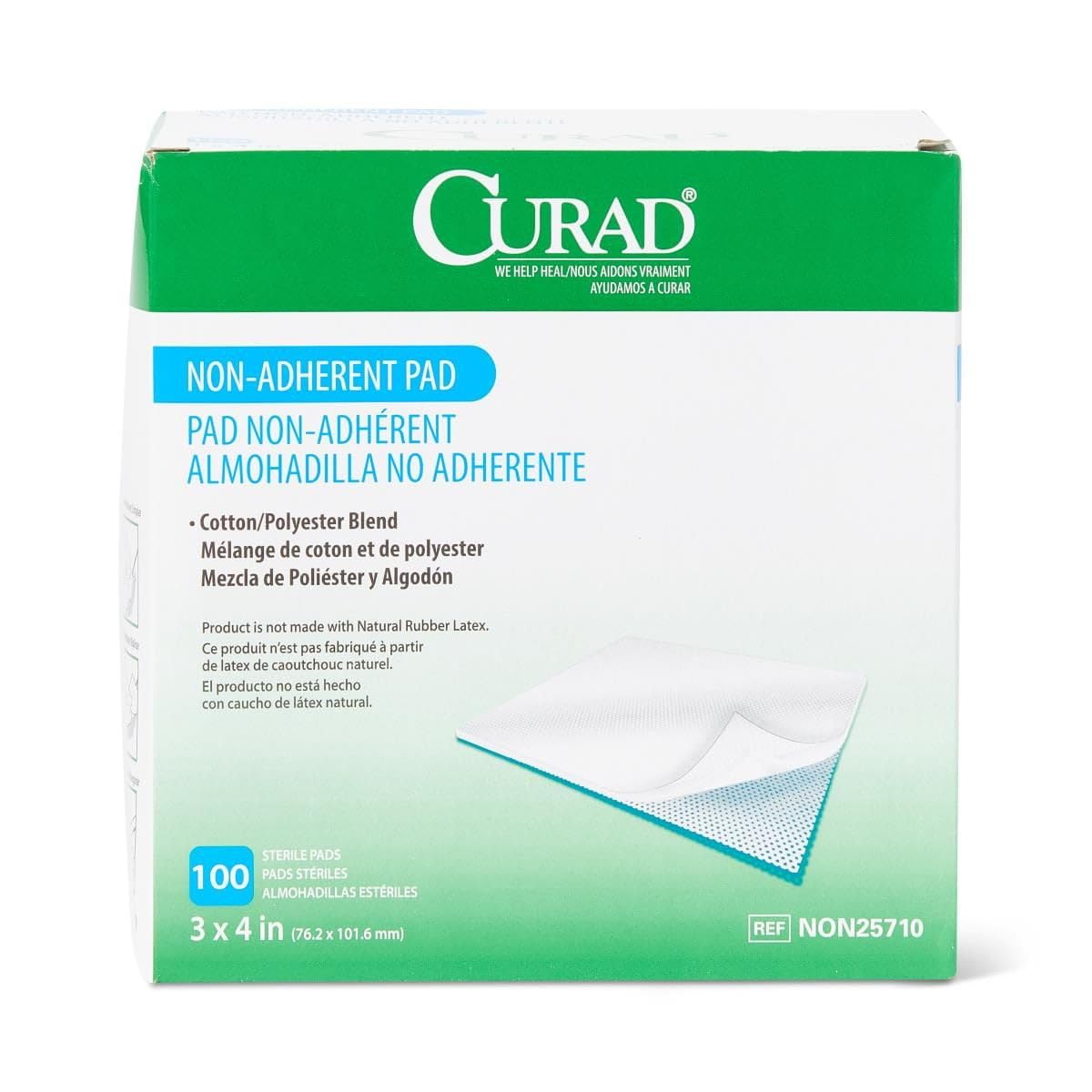 CURAD Sterile Non-Adherent Dressing Pads, 3 in x 4 in, Box of 100 — Amazon image 7