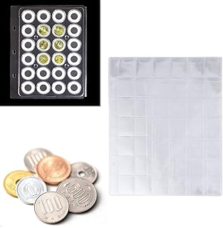 FOMIYES Easles 10pcs Coin Pocket Pages 42 Pocket 3- Hole Coin Pocket Inserts Coin Collection Page Coin Collecting Sleeves Coin Collecting Supplies for Coins Collectors Loose Leaf Binder
