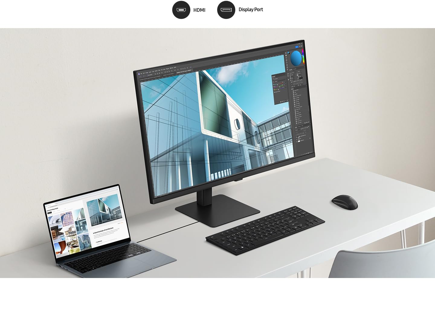 Samsung ViewFinity S70D - 32" (16:9) | UHD 4K 3840x2160 | 60Hz | IPS 5ms | Plat | 300cd/m2