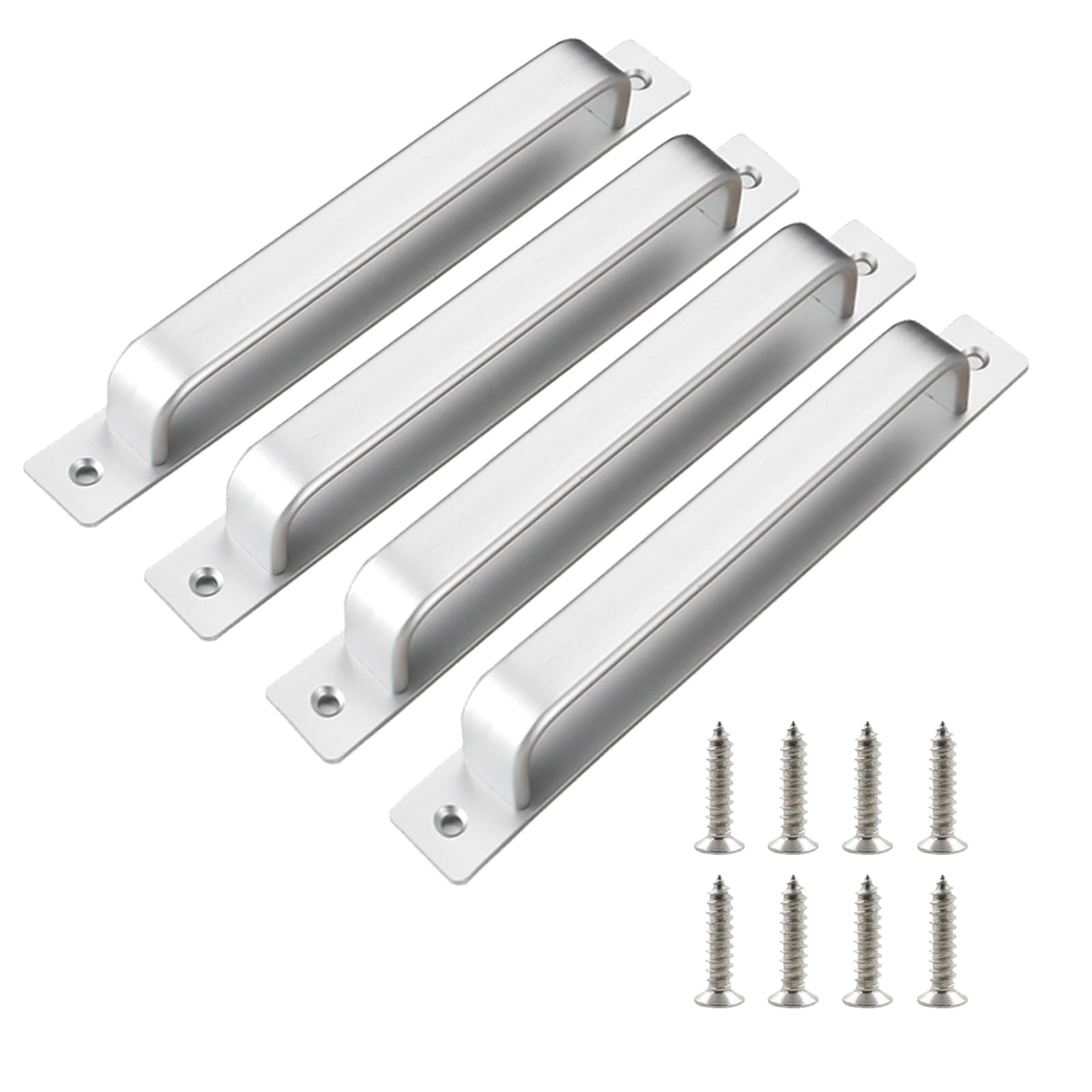 Joytey 4 Packs Door Handles Cabinet Pulls 8.35x0.98 in D Pull Handle with Screws Large Handle Pulls for Garage Gate Shed Barn Wadrobe Cupboard Doors Window Hotbed Drawer Dresser