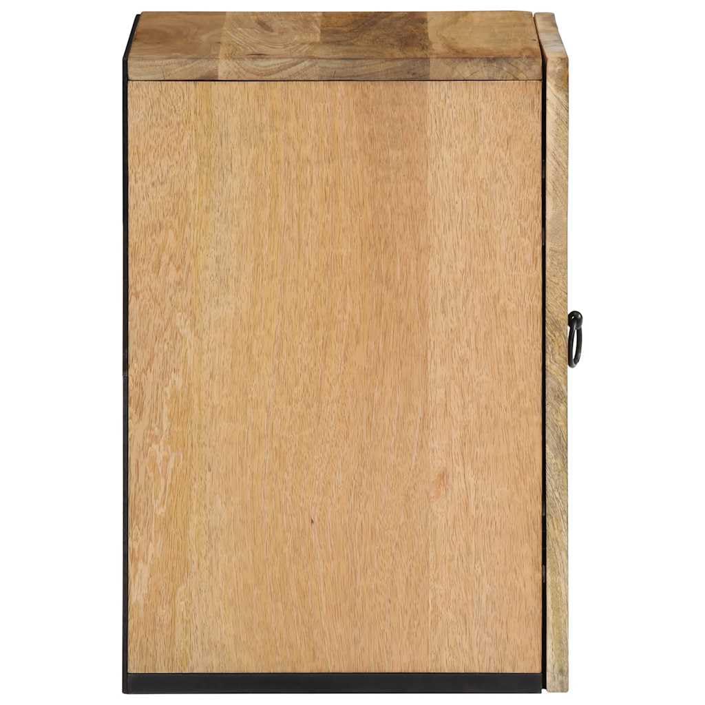Armadietto da bagno sospeso, in legno massiccio di mango, 38 x 33 x