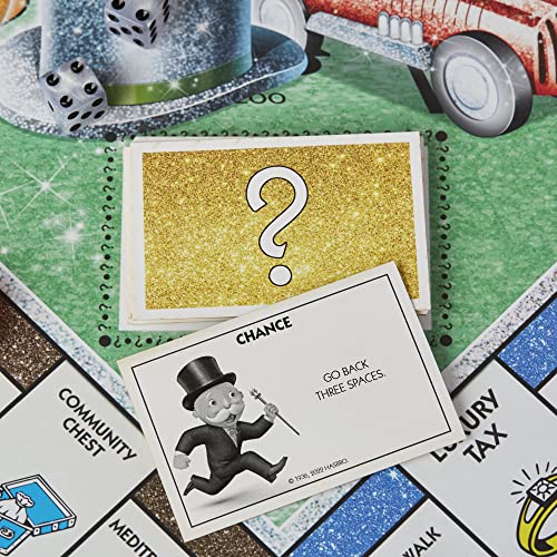 Image of Hasbro Gaming Monopoly Sparkle Edition Board Game, Family Games, with Glittery Tokens, Pearlescent Dice, Sparkly Look, (Amazon Exclusive)
