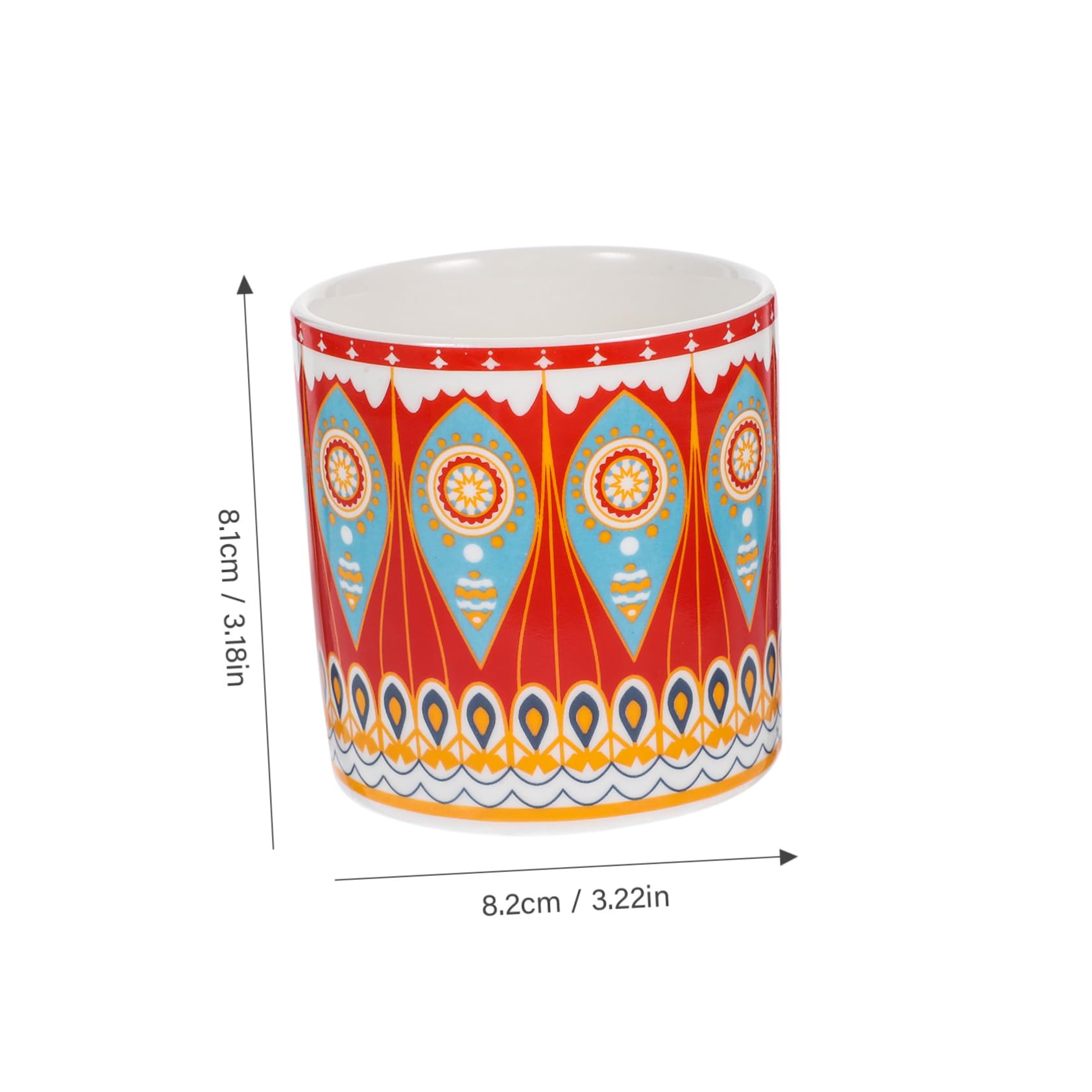 OUNONA 1 Set Style Condiment Jar with Base Spoon Vibrant Mandala Pattern Kitchen Storage Holder for Salt Sugar and Seasonings for Home Decor