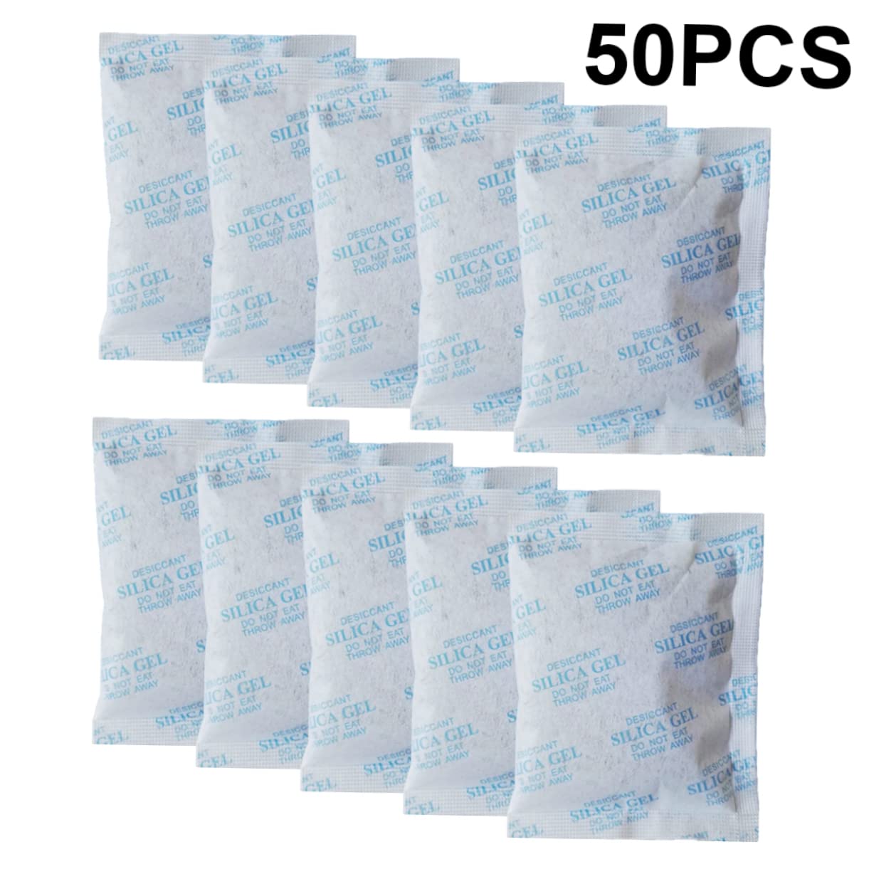 50piezas Unidades Gel Sílice Absorbe Humedad Prevención Corrosión Paquetes De Bolsas De Seguridad