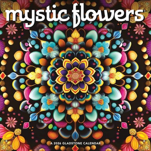 Gladstone Media, Mystic Flowers 2026 Square Wall Calendar
