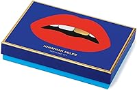 Galison Jonathan Adler Lips Boxed Die-Cut Notecard Set - 6 Foil-Stamped Glamour Cards with Envelopes