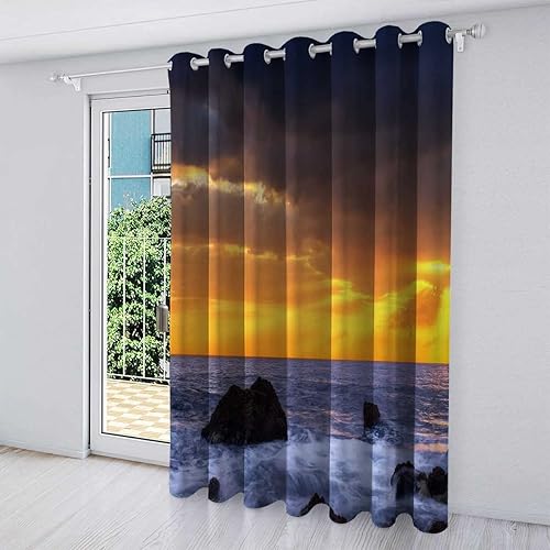 Vista 43 de Beautiful Symbolic Blue Bathroom Curtains Window Magical Tarot Card Drapes Set Cortinas Blackout,1 Panel,(W) 59 X (H) 59 Inches
