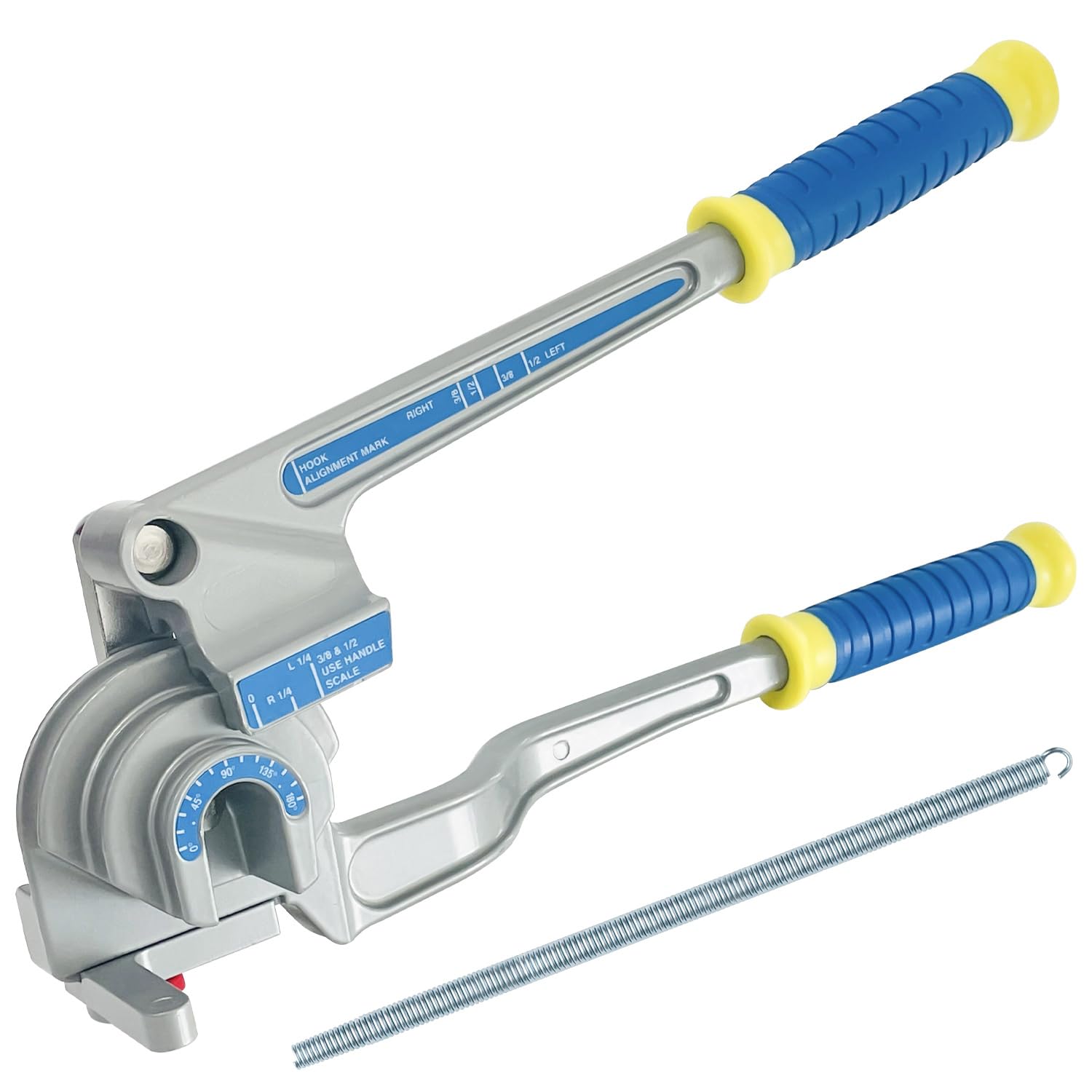 3-in-1 Tubing Bender, 180° Tube Bender for 1/4", 3/8", 1/2" (6/10/12 mm) O.D. Suitable for Bending Copper, Brass and Aluminum pipes, Ideal for HVAC (1/4", 3/8", 1/2")