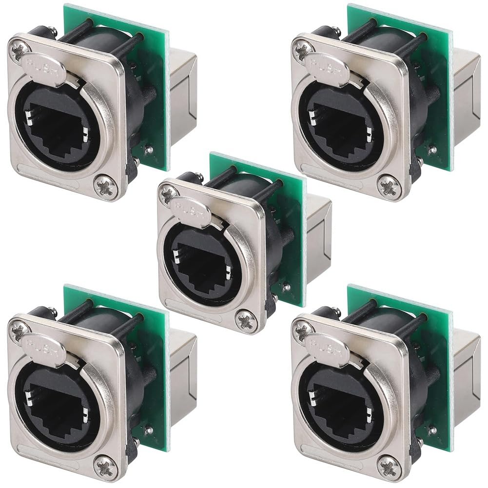 Ethercon RJ45 chasis hembra D-N8FDP para panel vertical Cat5 duradero 7