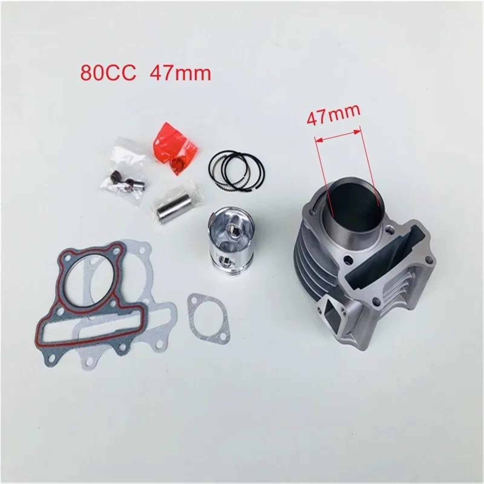 Moto Scooter per GY6 50CC 60CC 80CC 47MM Kit Guarnizione Fascia Pistone Cilindro per Taotao per Parti Scooter Keeway