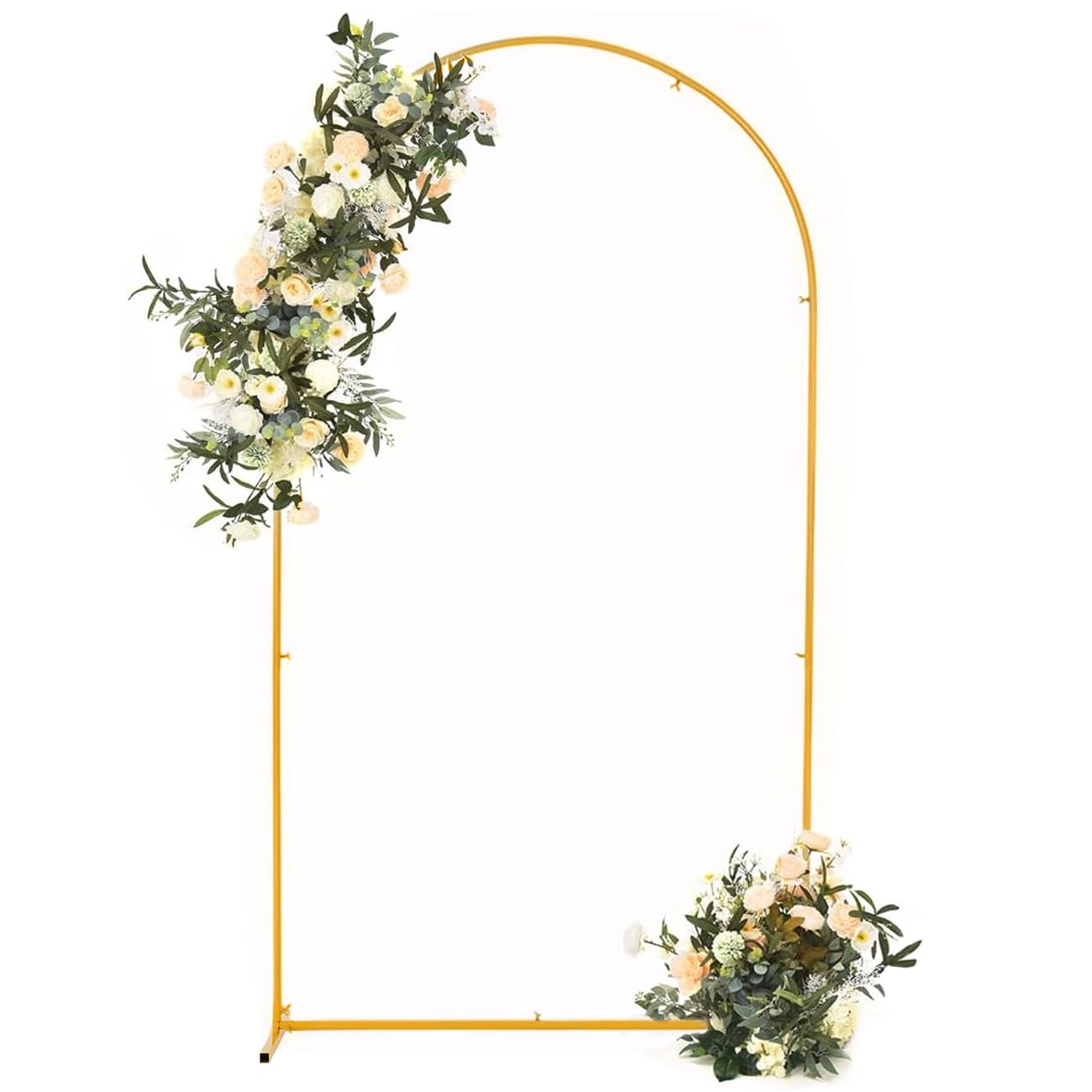 Vincidern Supporto Per Arco Di Palloncini In Metallo Oro – 3 Altezze (2,7m, 1,8m, 1,5m) – Struttura Per Sfondo Feste, Matrimoni, Baby Shower E Compleanni