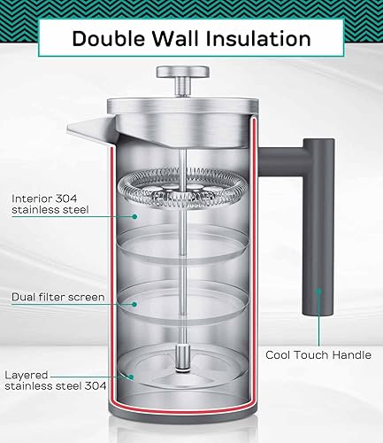 Miniatura 2 de Coffee Gator cafetera a presión SS Gris plomizo