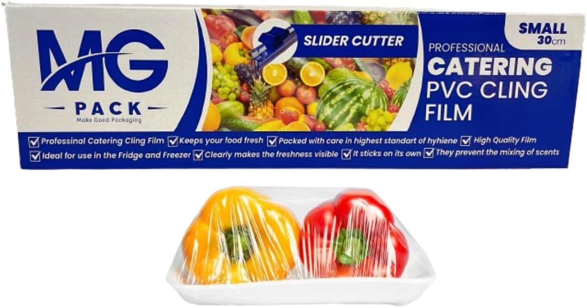 (300m x 30cm) Professional Cling Film with Slider Cutter Tear