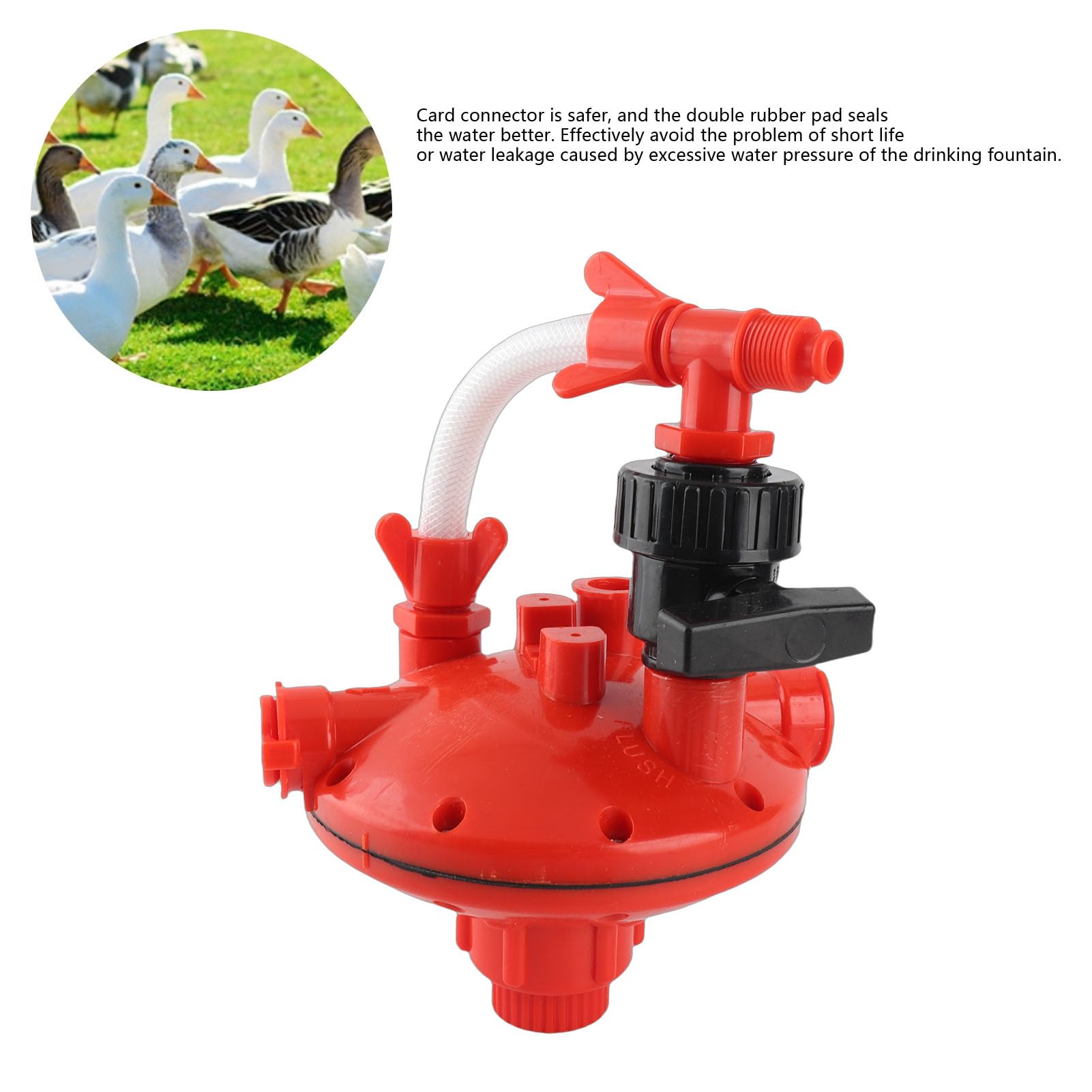 Regulador automático de línea de Agua para bebederos, 2 Unidades, válvula reguladora de presión para bebederos de Aves de Corral, válvula de Agua para bebederos, Reductor de (Válvula reguladora de