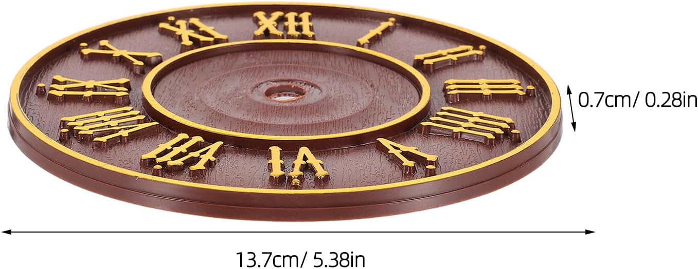 2pcs Replacement Dial for Cuckoo Clock | Roman Numerals & 5.4 Inch Round Face Surface | Vintage Style Timepiece Part for Home Bedroom Living Room Wall Decoration