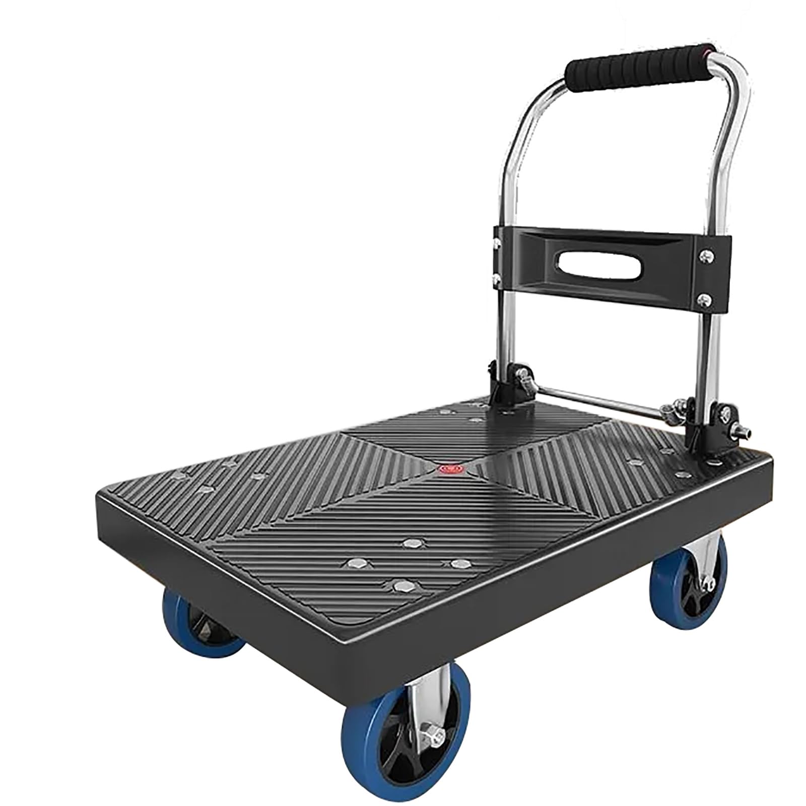 Ciężki wózek składany Du 150kg 4Wheel FlatbeTrolley z uchwytem i wysuwaną podstawą Przenośny wózek do łatwego transportu (rozmiar: 72 x 48 cm)