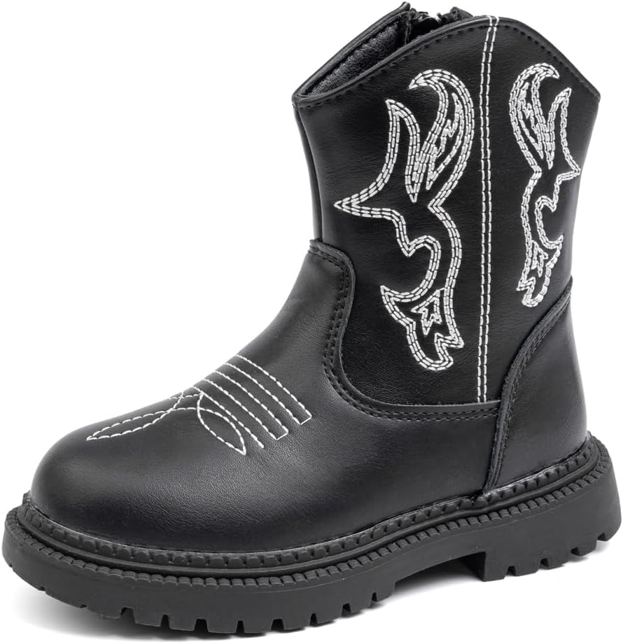 Miamooi Toddler Girls Boys Combat Ankle Boots Little Kid Waterproof Outdoor Chelsea Fall Booties Leather Comfort Shoes (Toddler/Little Kid)