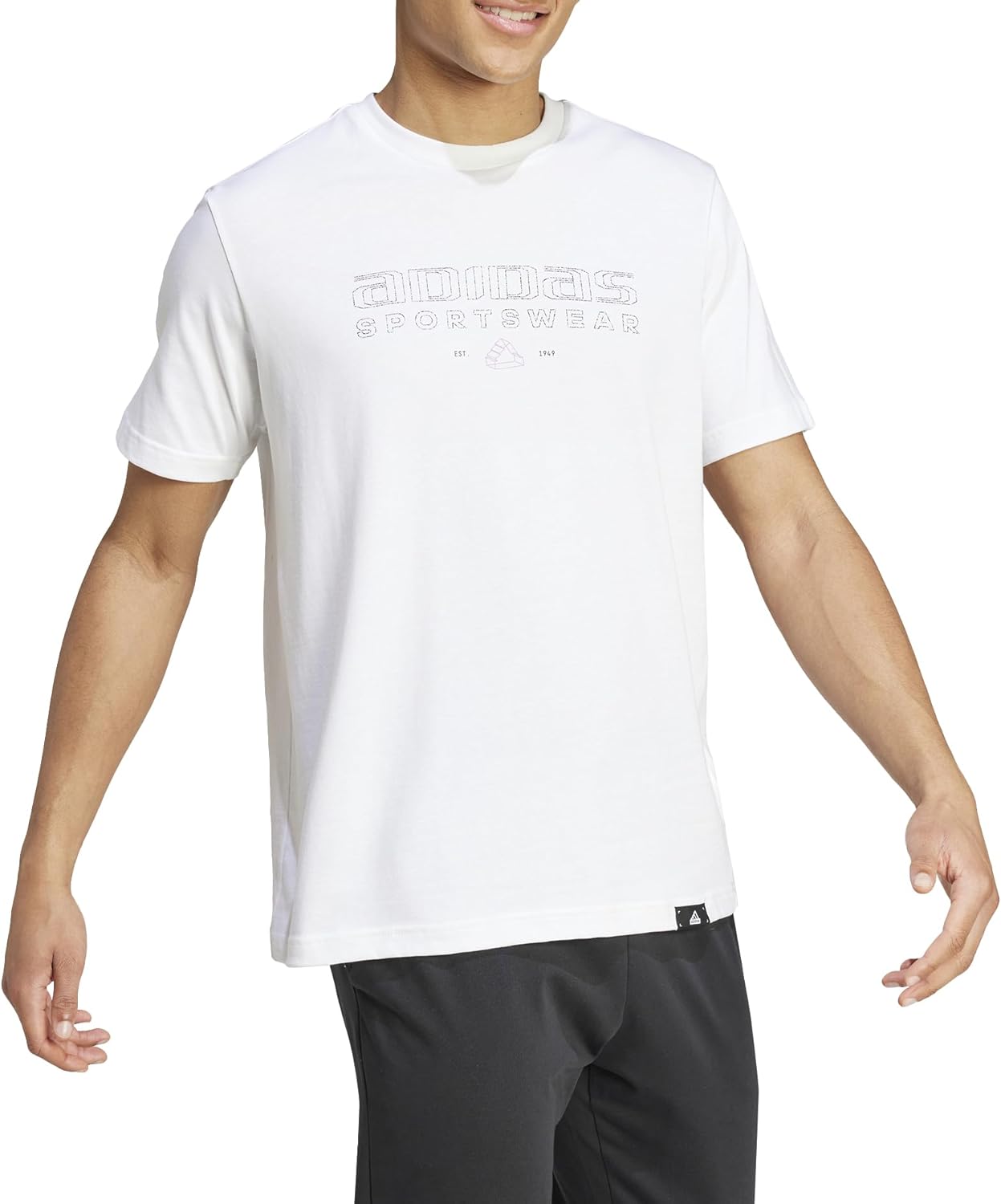 Adidas Tech Linear Graphic Tee Men's Short-Sleeved Graphic T-Shirt