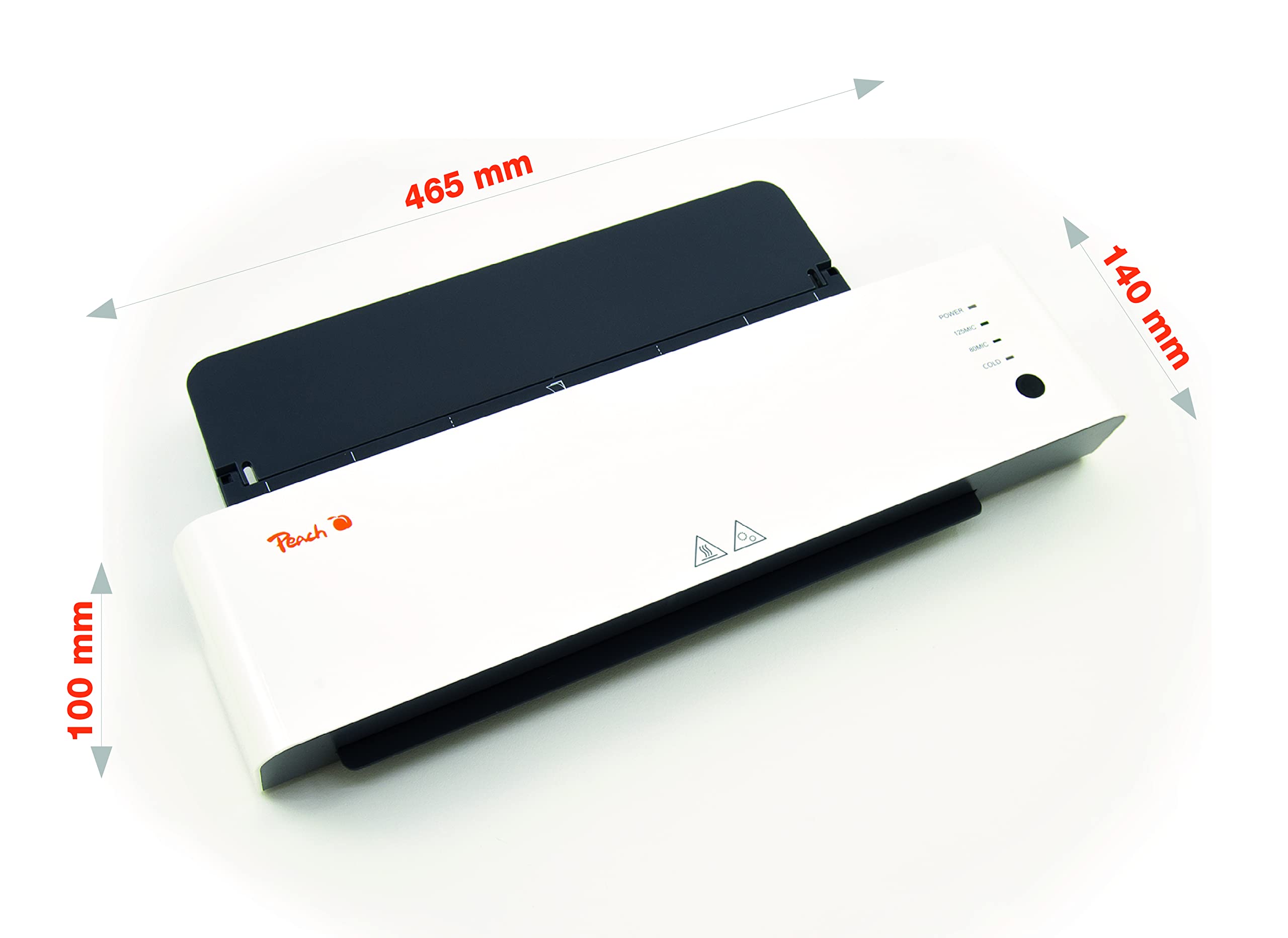 Peach PL125 laminator DIN-A3 | gotowy do użycia w 1 minutę | 2 x 125 mic. | 600 mm/min | w zestawie 10 folii do laminowania | oszczędza do 60% energii | laminator na gorąco
