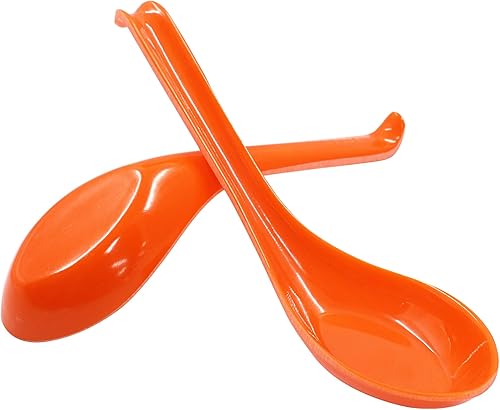 Cionyce 2 cucharas de sopa asiáticas, cucharas de sopa de sopa de soba de fideos de arroz chino, japonesas, ramen wonton, cucharas de melamina de