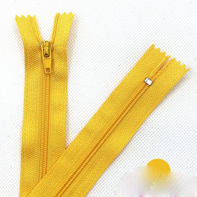50 cerniere a spirale in nylon da 10 cm a 60 cm, per sartoria, cucito, artigianato, cerniere in nylon, color oro, 50 pezzi, 40 cm