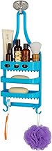 Plastic Hanging Shower Caddy – 3-Tier Bathroom Storage Organizer Rack for Toiletries & Essentials (Blue)