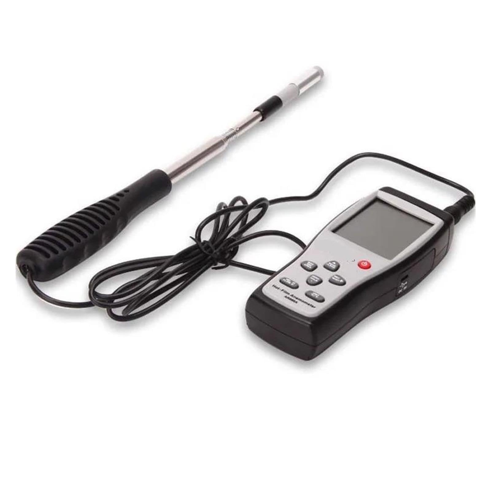 AR866A 0,0-30 M/S termoanemómetro de alambre caliente medidor de velocidad de flujo de aire 0~9999m3/min anemómetro térmico anemómetro con USB Para bricolaje