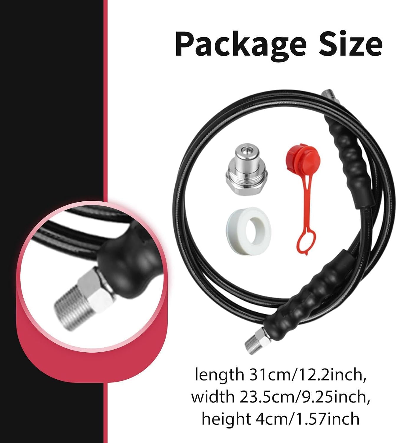 High Pressure Hydraulic Hose Assembly 6 Feet Replacement for CH-604 Model 10000 PSI Industrial Agricultural Construction