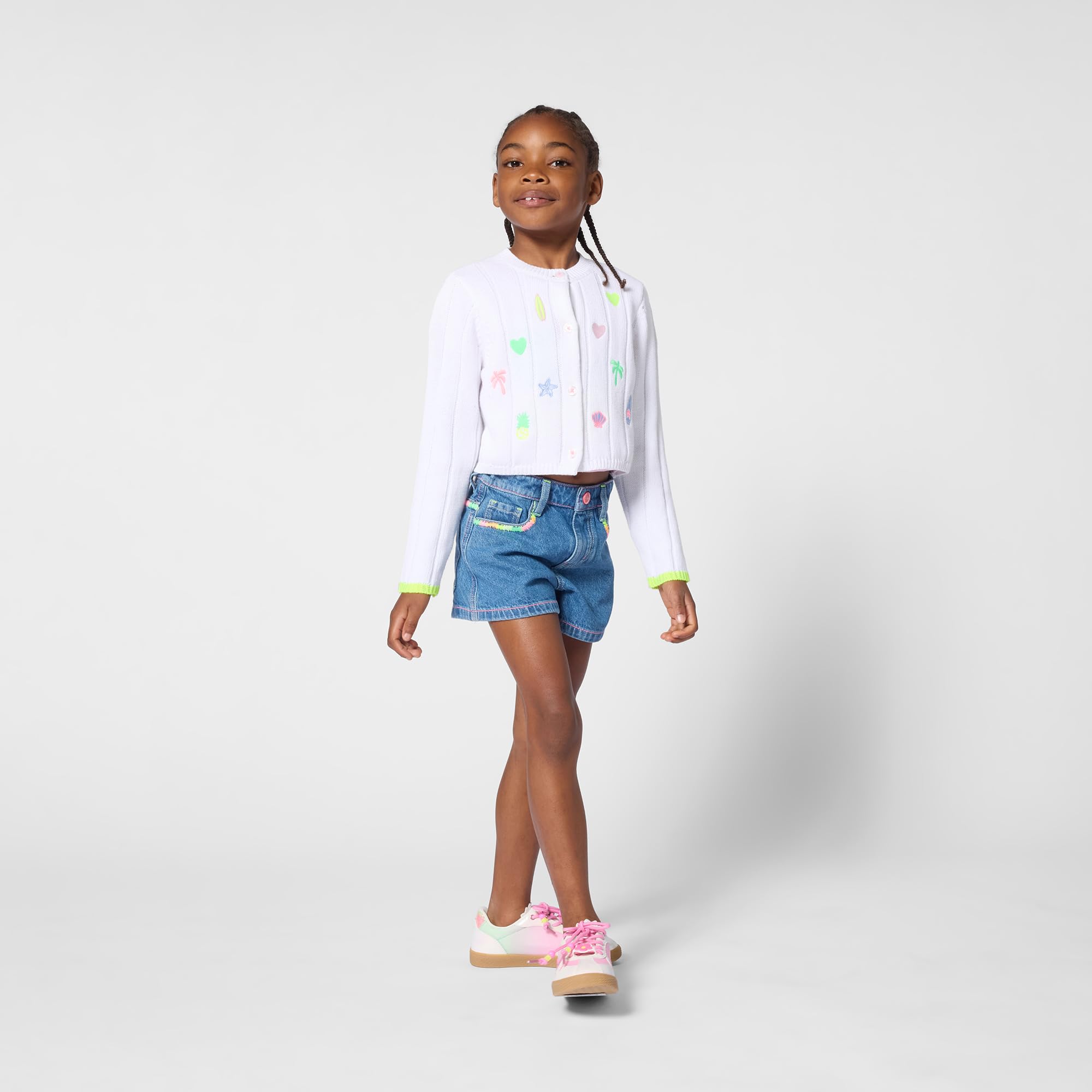 Billieblush Strickjacke für Mädchen, Weiß, 12 Jahre