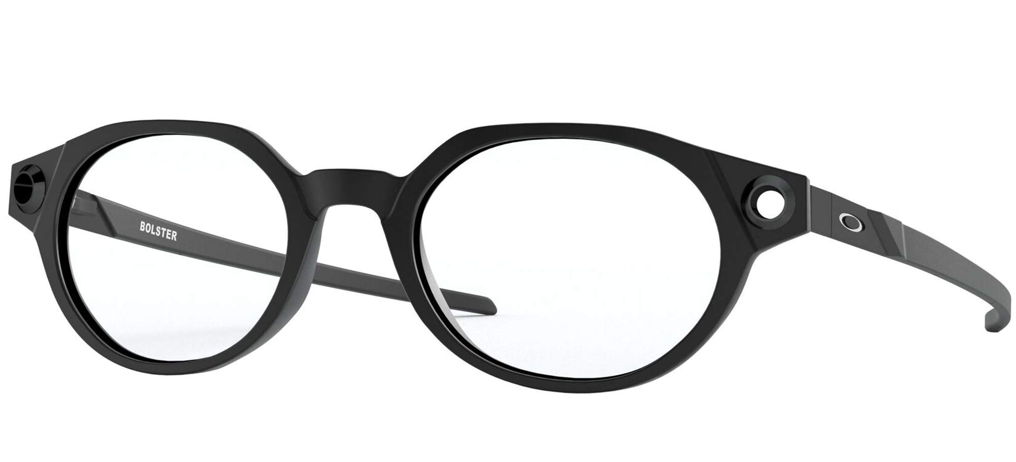 Oakley Men's Ox8159 Bolster Oval Prescription Eyeglass Frames, Satin Black/Black/Demo Lens, 50 mm