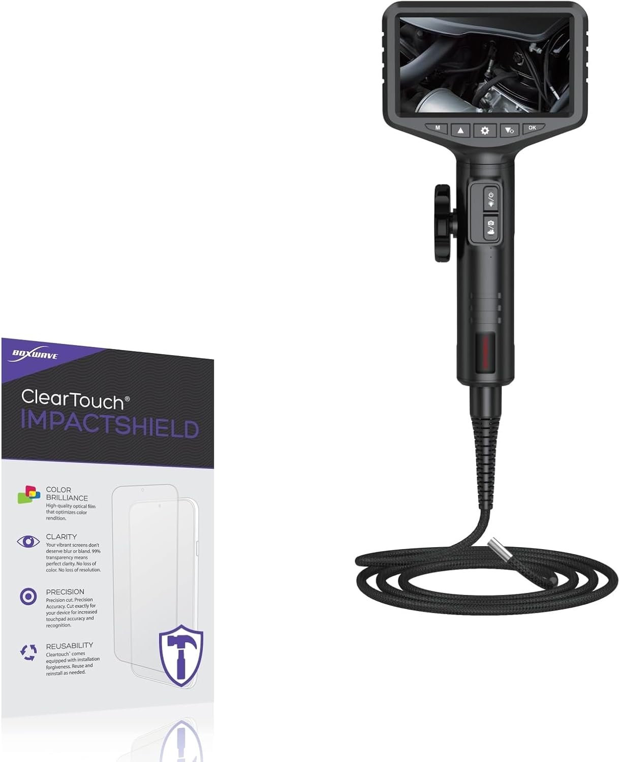 BoxWave Screen Protector Compatible With Thinkcar Endoscope ES401 - ClearTouch ImpactShield (2-Pack), Impenetrable Screen Protector Flexible Film