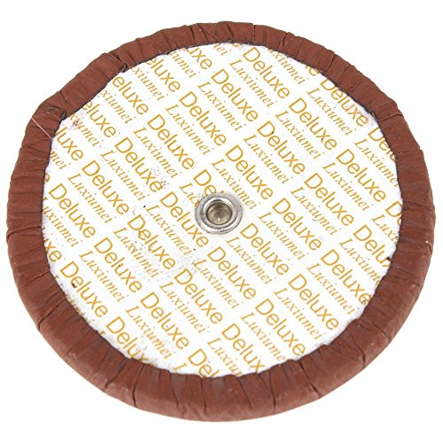 Timiy 25pcs Brown Leather Pads Sax Leather Pads Replacement Saxophone Pads for Alto Saxophone